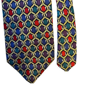 VTG RARE CHRISTIAN DIOR MONSIESUR MENS 100% SILK DEISGNER MULTICOLOR  NECKTIE